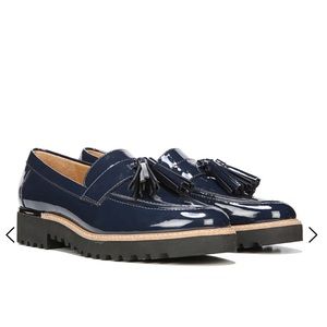 Franco Sarato navy moccasins